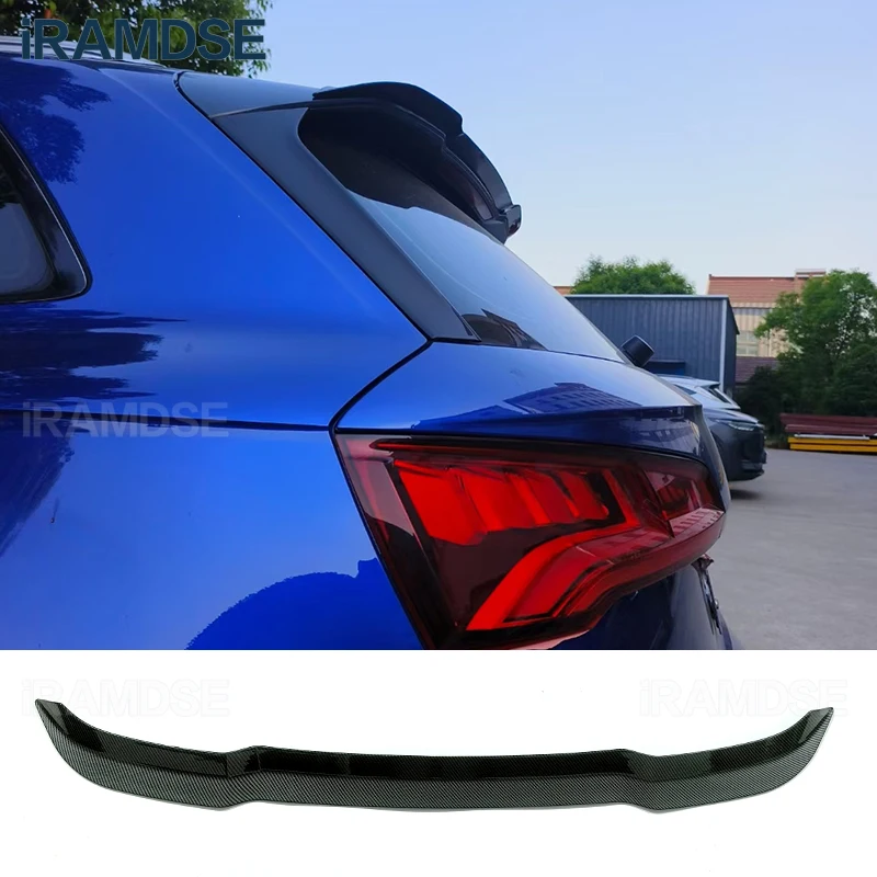 Roof Spoiler for Audi Q5 Gloss Black 2018-2022 Rear Windshield Wing Cabon Paint Trunk ABS Accessories