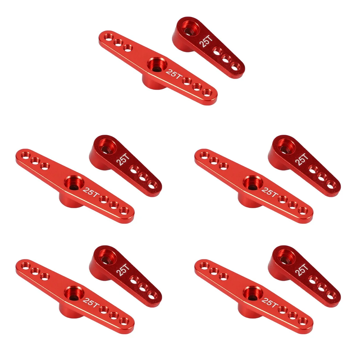 

N18R 10x 25T Aluminum RC Servo Arm Horn for Futaba Savox Xcore HD Power RC Tools,Red