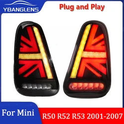 2pcs LED Tail Light For BMW Mini Cooper R50 R52 R53 2001-2007 Accessories Modified Car Union Jack Styling Rear Light Assembly