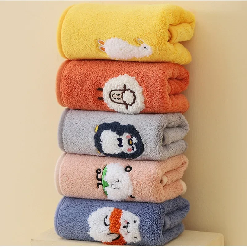 Cotton Baby Bath Towel Soft Cartoon Animal Face Towel Newborn Infant Kids Soft Absorbent Washcloth Children Shower Towel 25*50cm