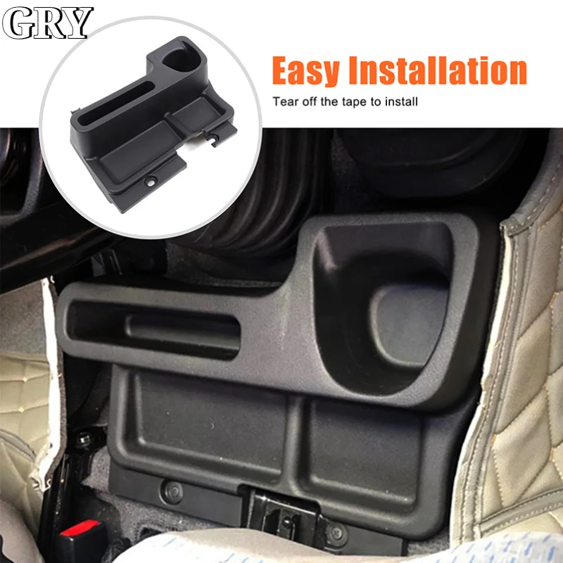 Car Central Control Storage Box Cup Holder Trim For Toyota Cruiser LC70 76 78 79 2007-2026 ABS Black Interior Car Accessories