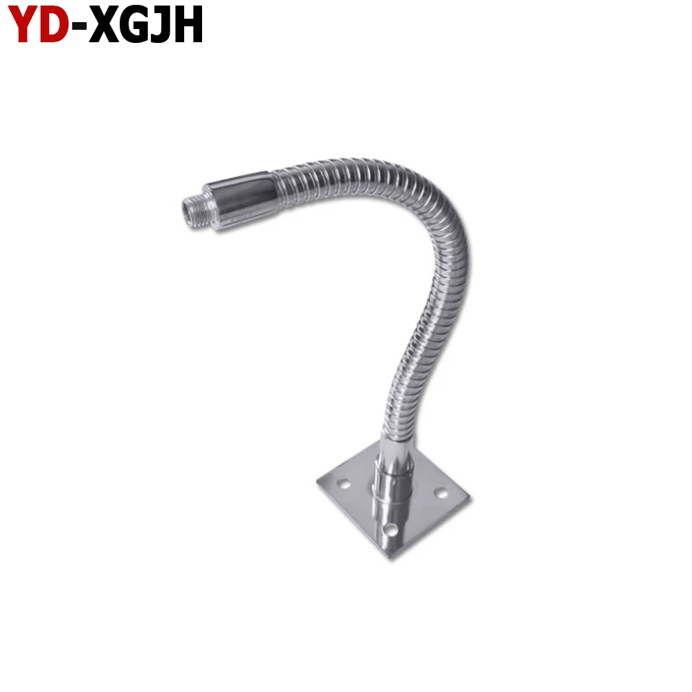 Dia 8mm 10mm Outer M8/M10  LED Gooseneck Lamp Flexible Holder with Bracket Holder Base metal plumbing 10-50cm Reading lamp tube