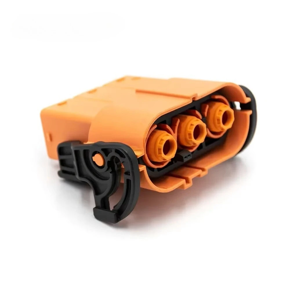 HVIL 3 Pin High Voltage Plug A-Key For 50mm2 Shielded Cable Automotive Quick Disconnect