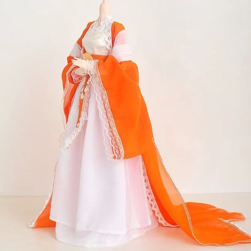 Vêtements de poupée 60cm, 1/3 BJD, Costume ancien de Style chinois, robe longue Hanfu pour filles, jouets habillés DIY, accessoires de poupée
