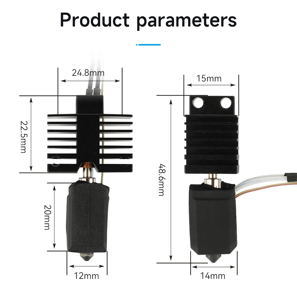 Upgraded Hotend Kit For Qidi X plus 3 / QIDI X max 3 / X smart 3 Hot End Ceramic Heating Rod Print Head For QIDI 3D Printer