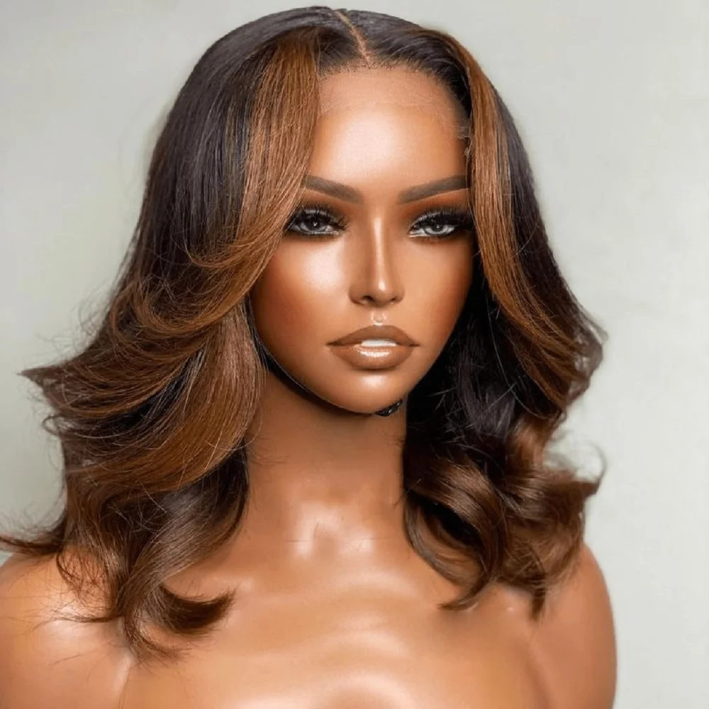 Glueless Soft 26 inch Highlight Blonde Body Wave 5x5 Silk Base Jewish Human Hair Wig Baby Hair HD Lace European Hair Preplucked