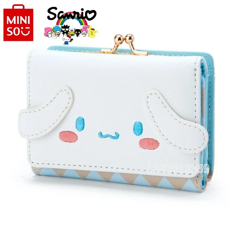 Miniso Sanrio New Mini Wallet Luxury Brand Fashion Women\'s Wallet Cartoon Cute Wallet Card Bag Multiple Card Slots High Quality