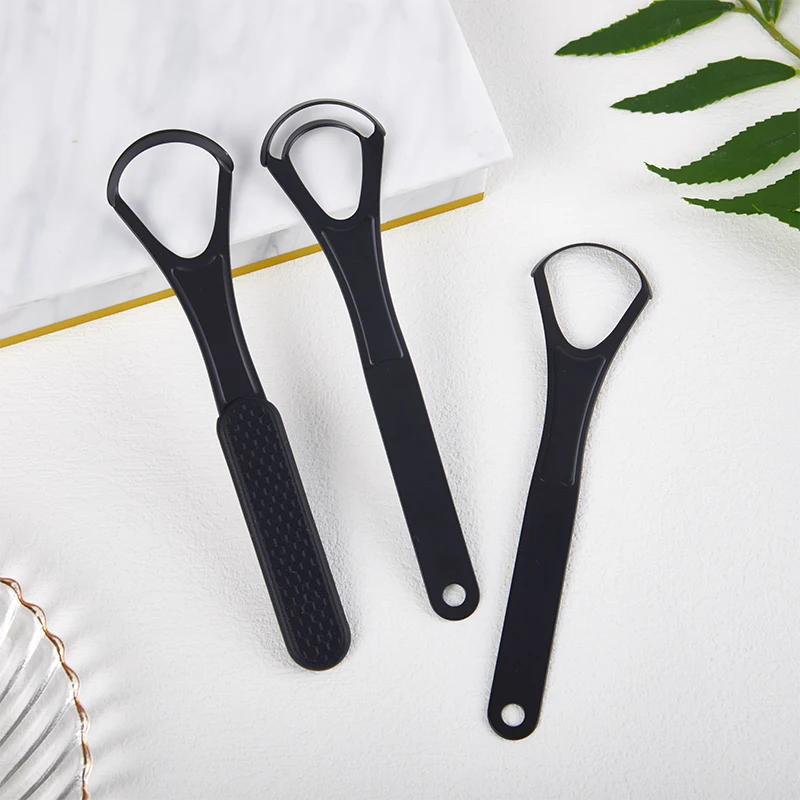 

1 Pc Portable Double Layer Tongue Scraper Reusable Stainless Steel Oral Mouth Brush Case Non-slip Handle Tongue Scraper