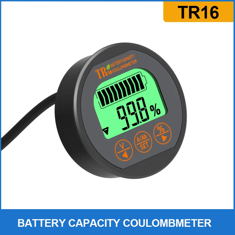 TR16 capacità batteria Coulombmeter 8-120V 50A 100A 350A Tester batteria impermeabile voltmetro amperometro misuratore di corrente di tensione