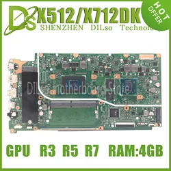 KEFU X512DA Laptop Motherboard For Asus VIVOBOOK F512DA X512D X712DA X512DK M712D Mainboard 0GB/4GB-RAM R3-3200 R5-3500 R7-3700U