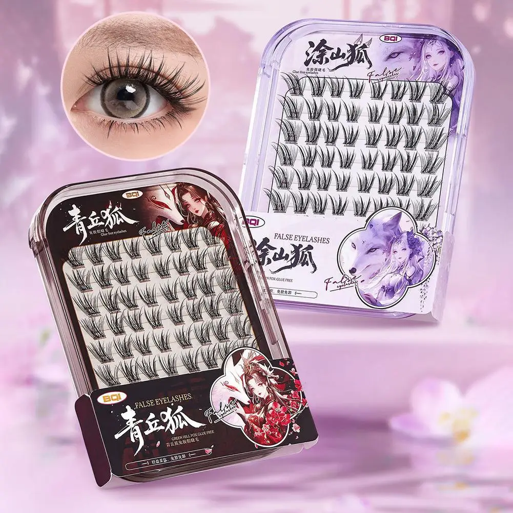 Pas de colle nécessaire faux cils inférieurs vaporeux chat porter naturel facile à appliquer volumineux quotidien oeil aux cils moelleux T0I1