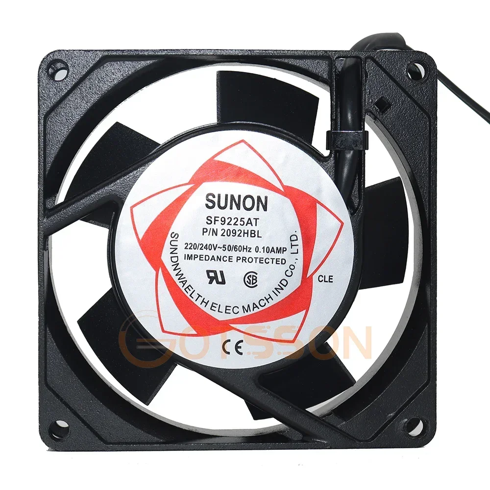 

+New 92mm for SF9225AT P/N 2092HBL sunon 220/240V 0.1AMP cooling fan 92mm 92*92*25mm