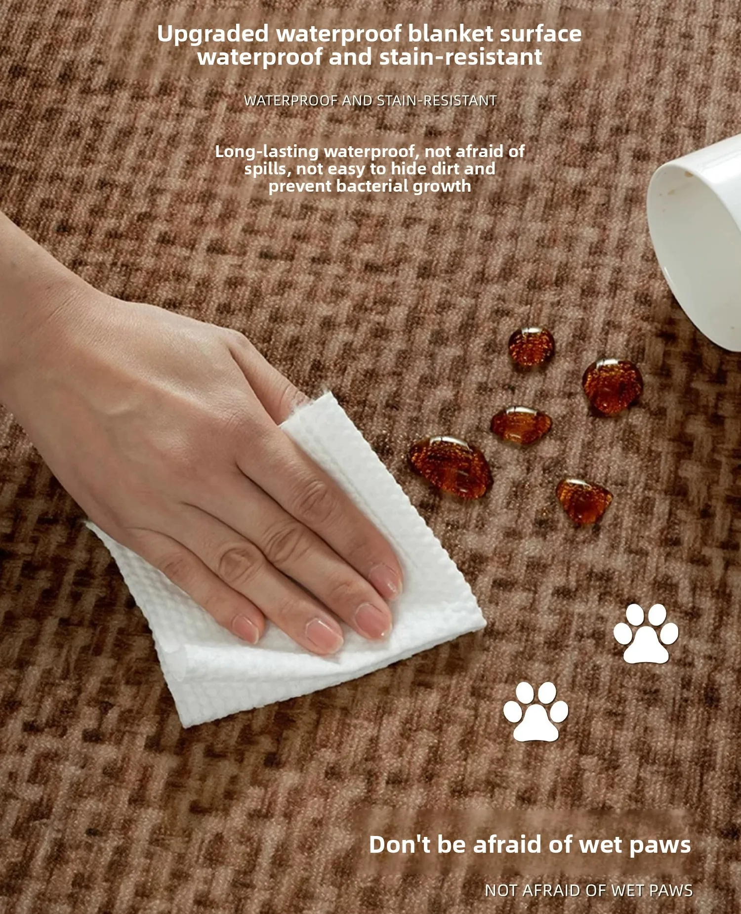 ZHAYA Scratch Resistant Thick Pet Floor Mat Carpet Waterproof Pee Proof Easy Clean Soundproof Sleeping Pad for Dog Cat
