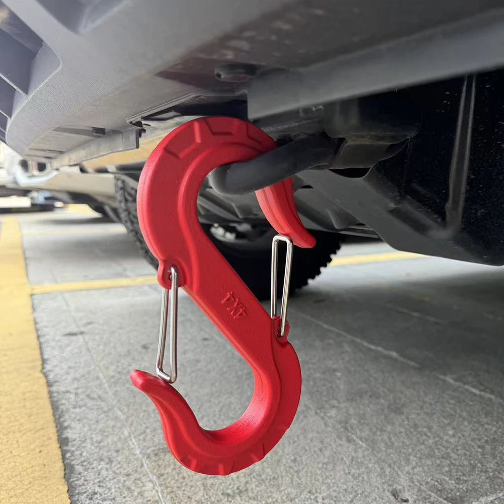 

S-образная быстрая спасательная скоба, крюк для лебедки прицепа, красные комплекты для восстановления буксировки по бездорожью, универсальный тюнинговый автомобиль 4X4