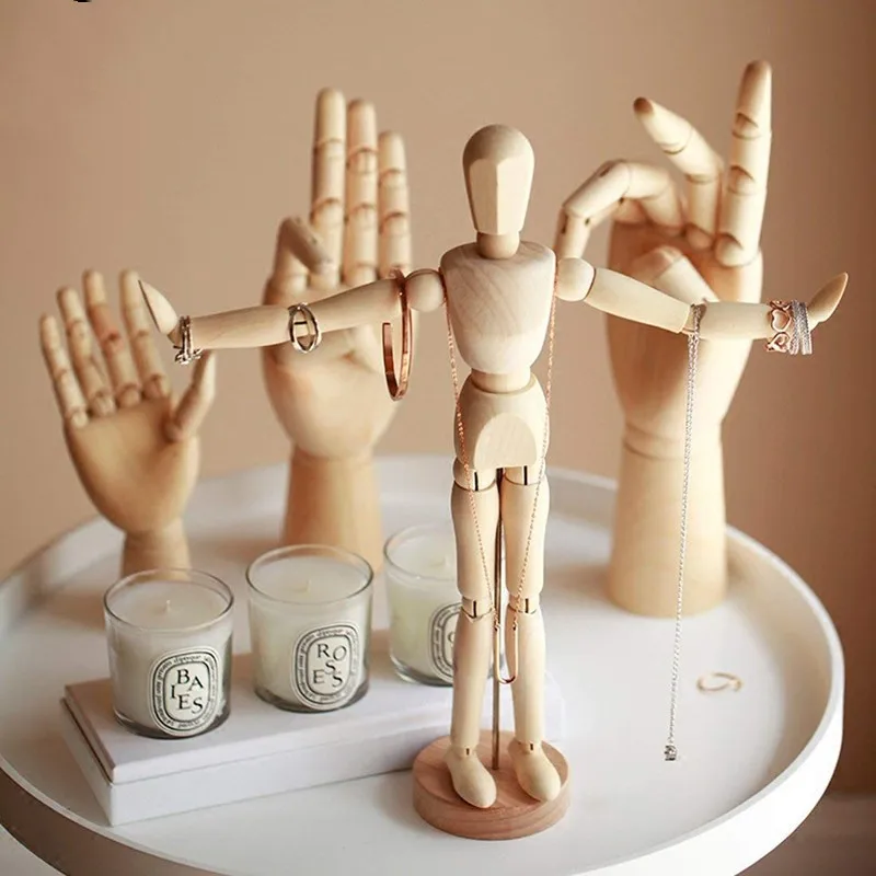Drawing Sketch Mannequin Model Movable Limbs Wooden Hand Body Action Toys Figures Home Decor Artist Models Jointed Doll Gifts