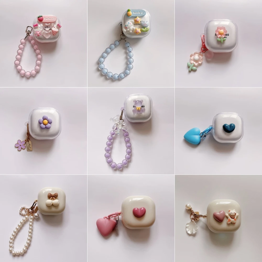 Cute Cartoon Anime Cinnamoroll Earphone Protective Cover for Samsung Galaxy Buds Pro/2Pro Headphone Case for Galaxy Buds Live/FE 