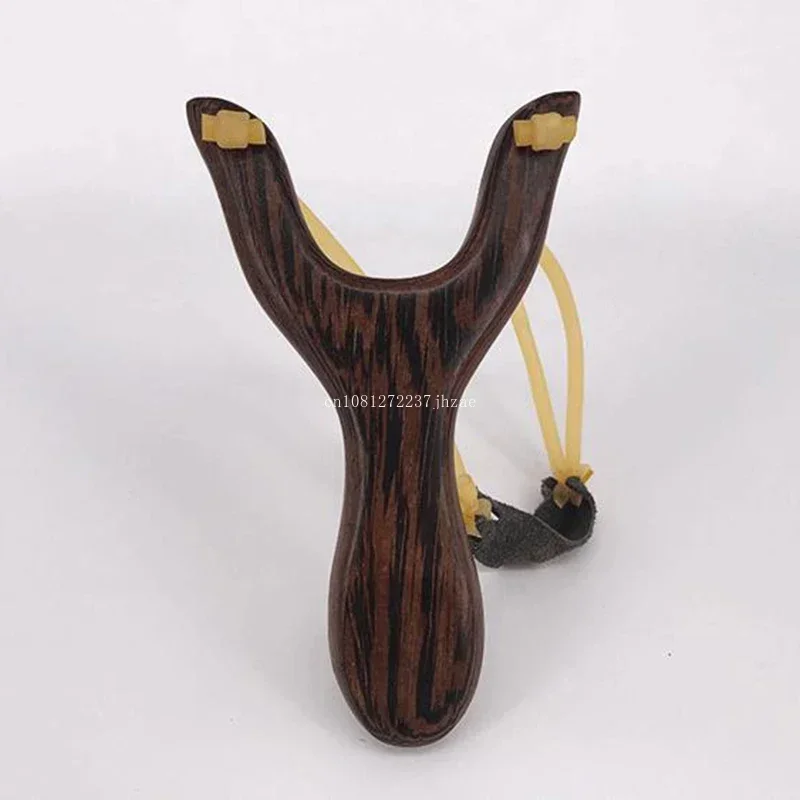 Traditional Wooden Hunting Slingshot Professional Shooting Products, Outdoor Sports Catapult with Rubber Band Set