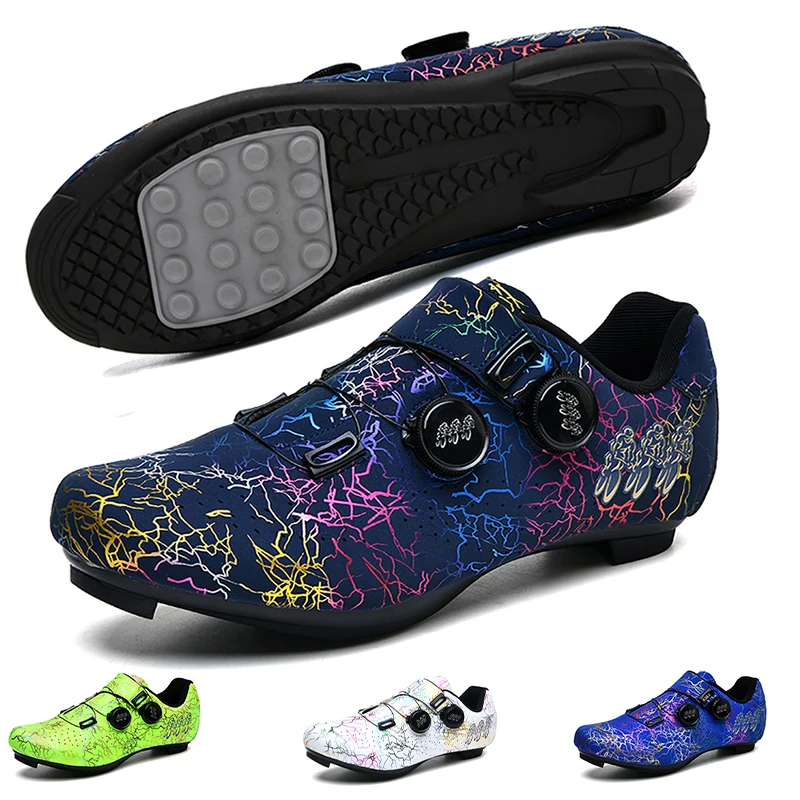 Men cycling shoes bicycle lockless rubber hard sole MTB bicycle flat shoes non-slip women SPD mountain bike competition shoes