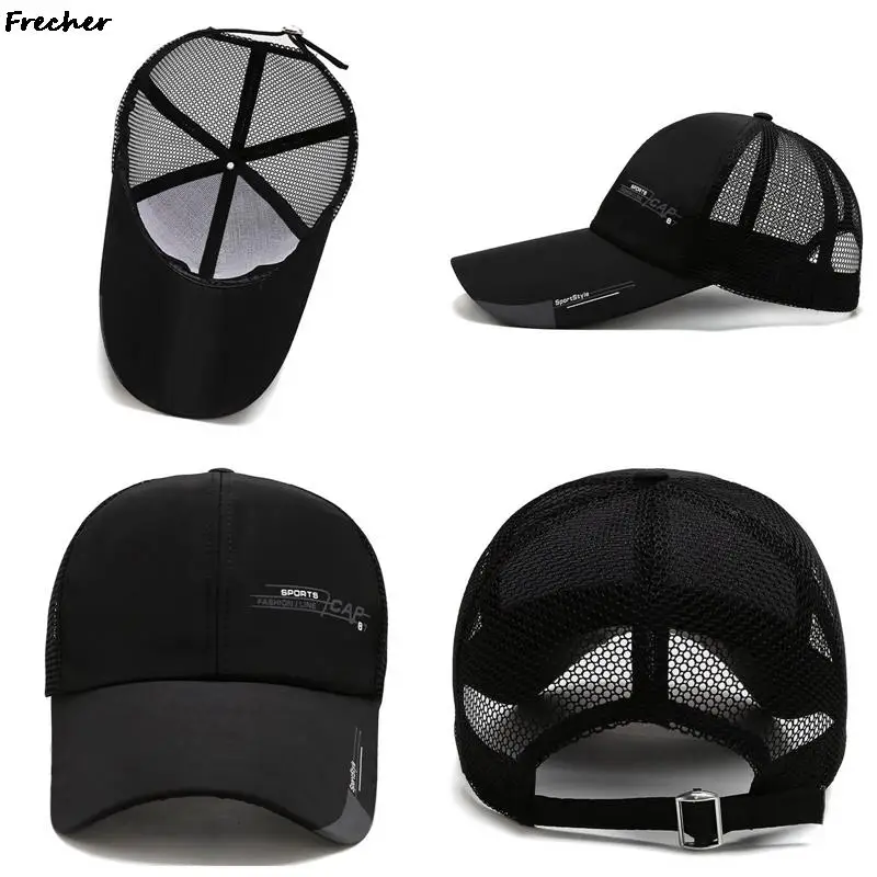 Fashion Sports Golf Caps Adjustable Belts Tennis Cap Breathable Mesh Cotton Headwear Sun Hats Women Men Fishing Snapback Hat