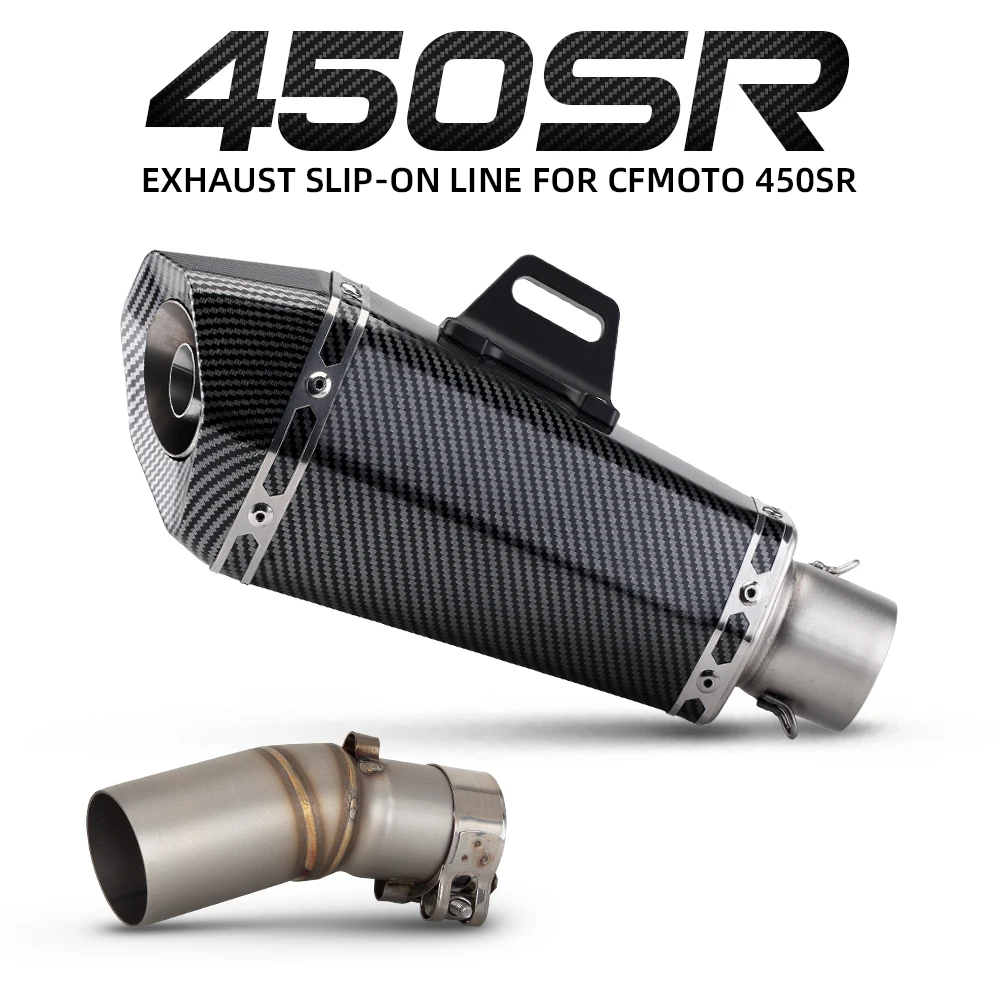 

450NK exhaust bule muffler with DB Killer For CFMOTO 450SR 450SS 450NK 450 SR/SS/NK 2022-2026 Motobike escape tailpipe Moto kit
