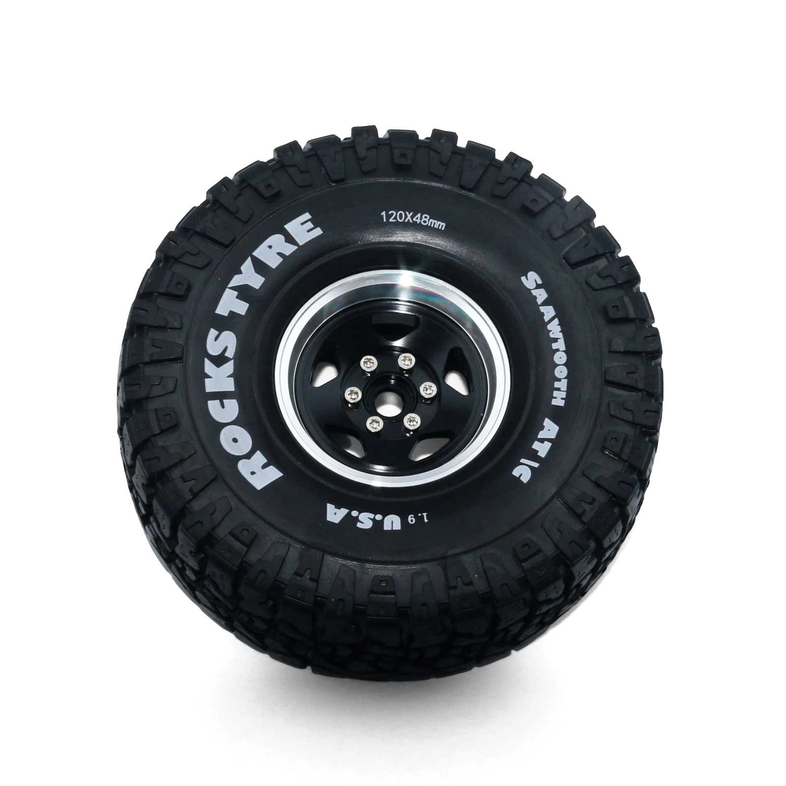 ชุดล้อโลหะขนาด 1.9 นิ้ว พร้อมยางล็อค  เหมาะสำหรับรถ Trx4/Scx10/90046/90047/Scx10 Iii ขนาด 1/10 สำหรับการอัพเกรดรถไต่เขา