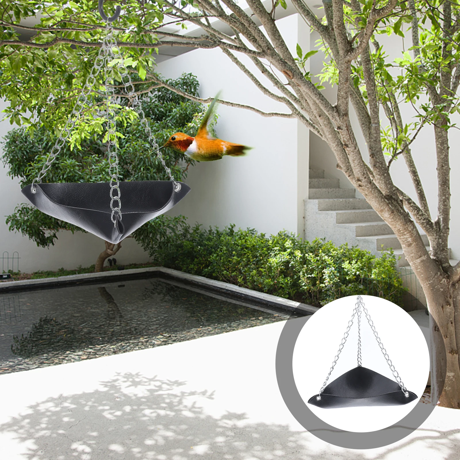 

Prime Material Swing Hanging Bird Feeder for Backyard Garden Patio Tree Easy Clean Decorative Flower Shape Outdoor Bird Supplies