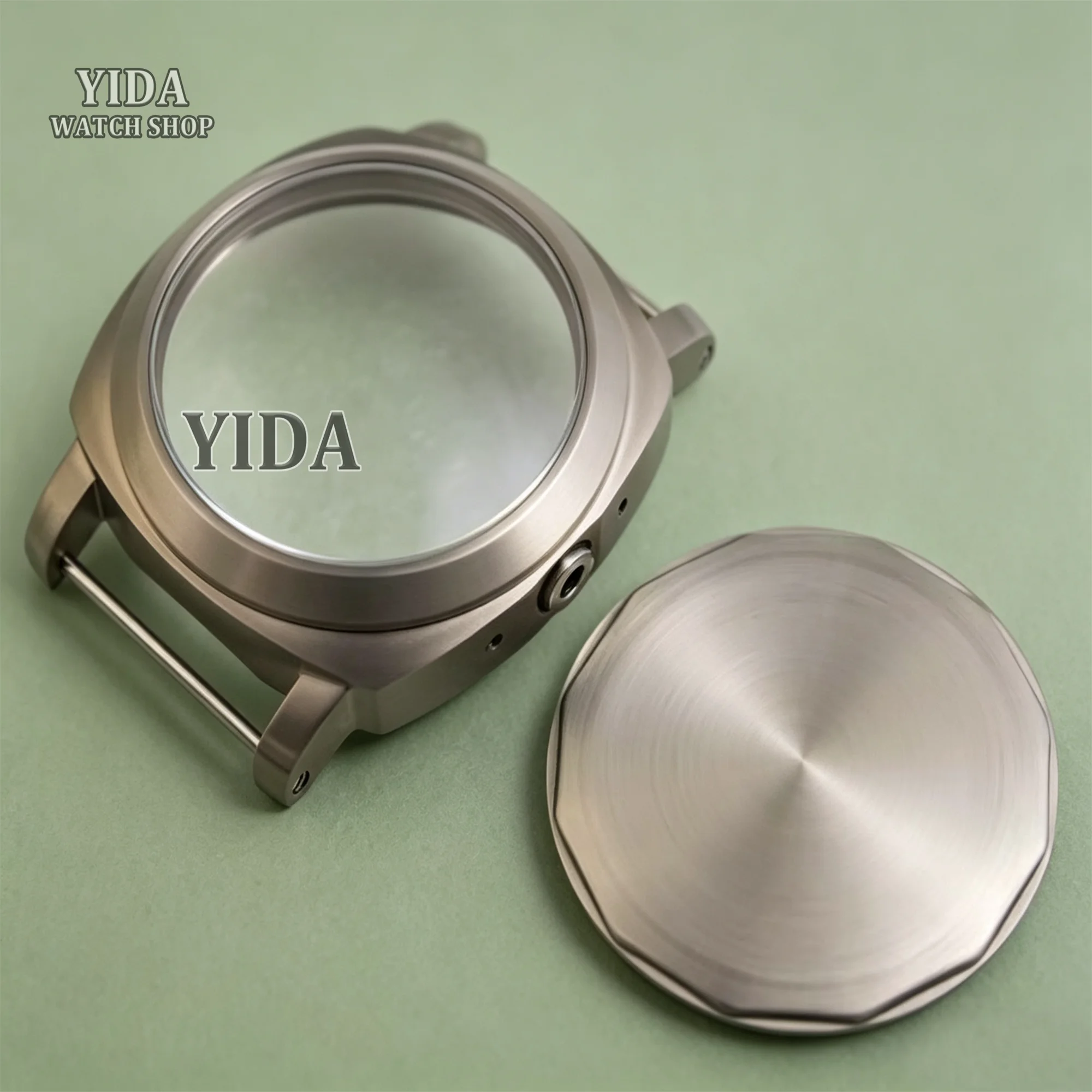 Titanium Watch Case Vintage Retro Sapphire Crystal PAM 5218 Case 10ATM Waterproof for ETA6497/6498/ST3600 Mechanical Movement