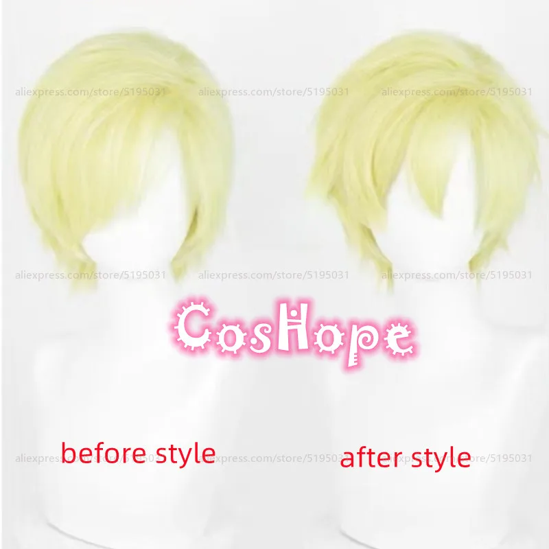 Tamaki Suoh Cosplay Wig Unisex 30cm Short Yellow Wig Cosplay Anime Cosplay Heat Resistant Synthetic Wigs