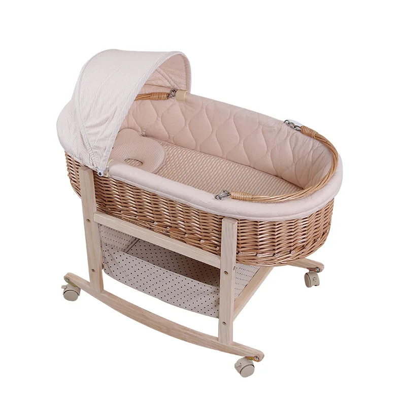 

Natural Wicker Environment Healthy Baby Child Sleep Baby Wicker Basket Home and Hotel