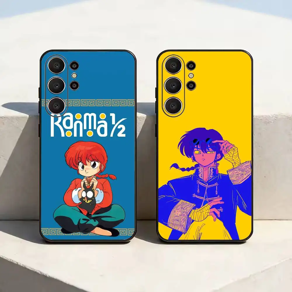 Rom-Com Ranma 1 2  Phone Case For Samsung S26,S24,S21,S22,Plus S23,S30,Ultra,S20,Fe,Black Soft Silicone
