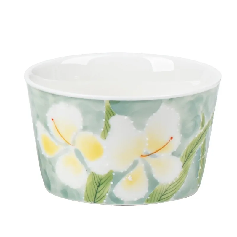 

Pure hand-painted wide mouth cup Pu'er teacup women's teacup ceramic tea set high value master cup underglaze iris