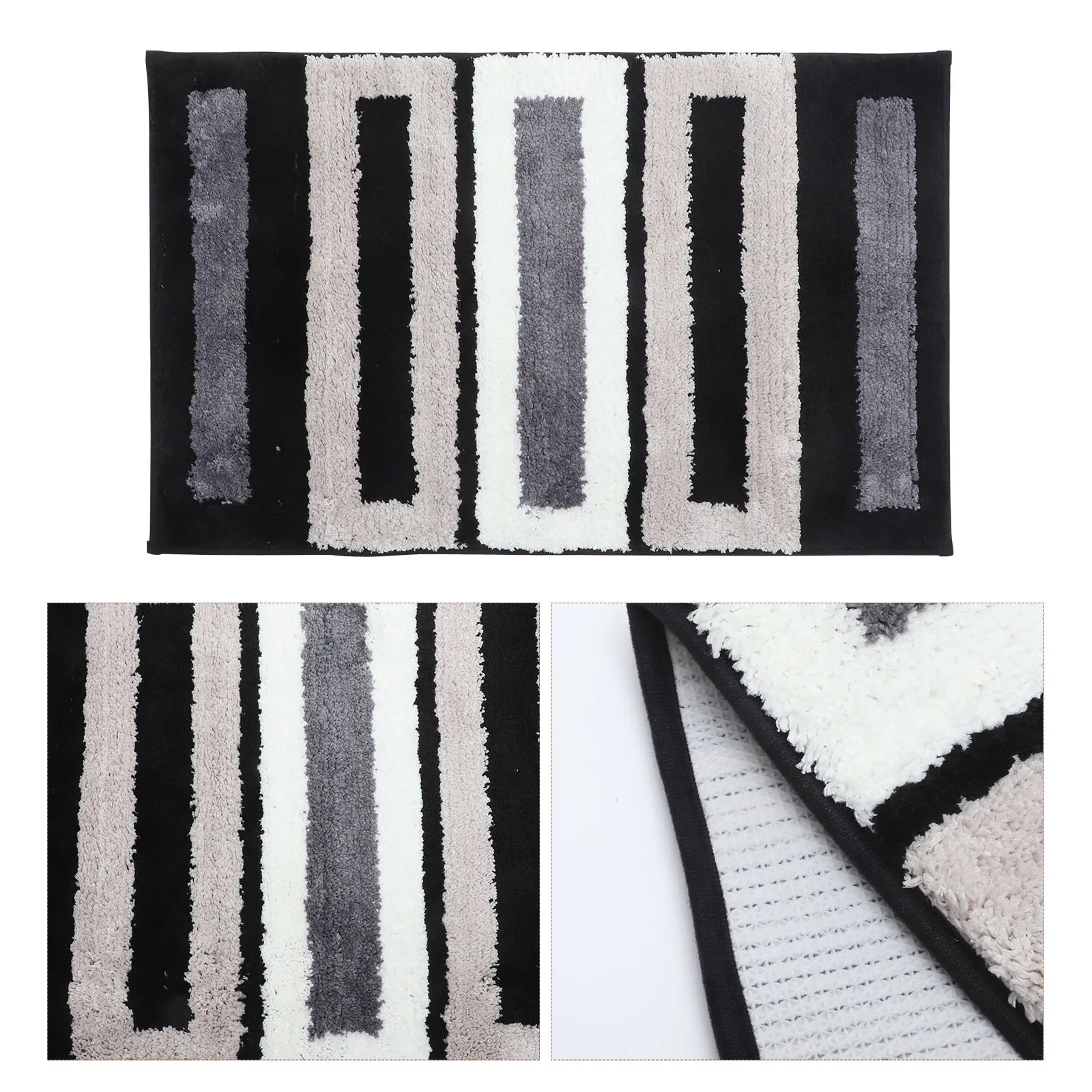 

1pc Anti-Skid Floor Mat Water Absorbent Bath Mat Flocking Entrance Doormat For Bathroom Bedroom Kitchen Door Household Use