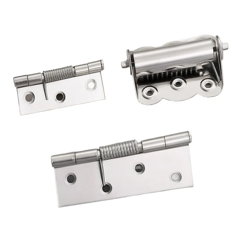 Stainless Steel For Screen Door Hinges Spring Return Flat Mount Butterfly Design 3 inch 4 inch Automatic Closing Kit