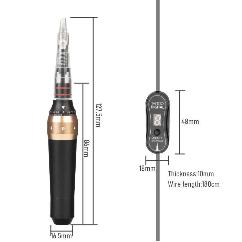 Tangse Tattoo Machine Pen kits Dermografo for Eyebrow Lips Microblading Quiet Motor Permanent Makeup PMU Small Tattoo With Needl