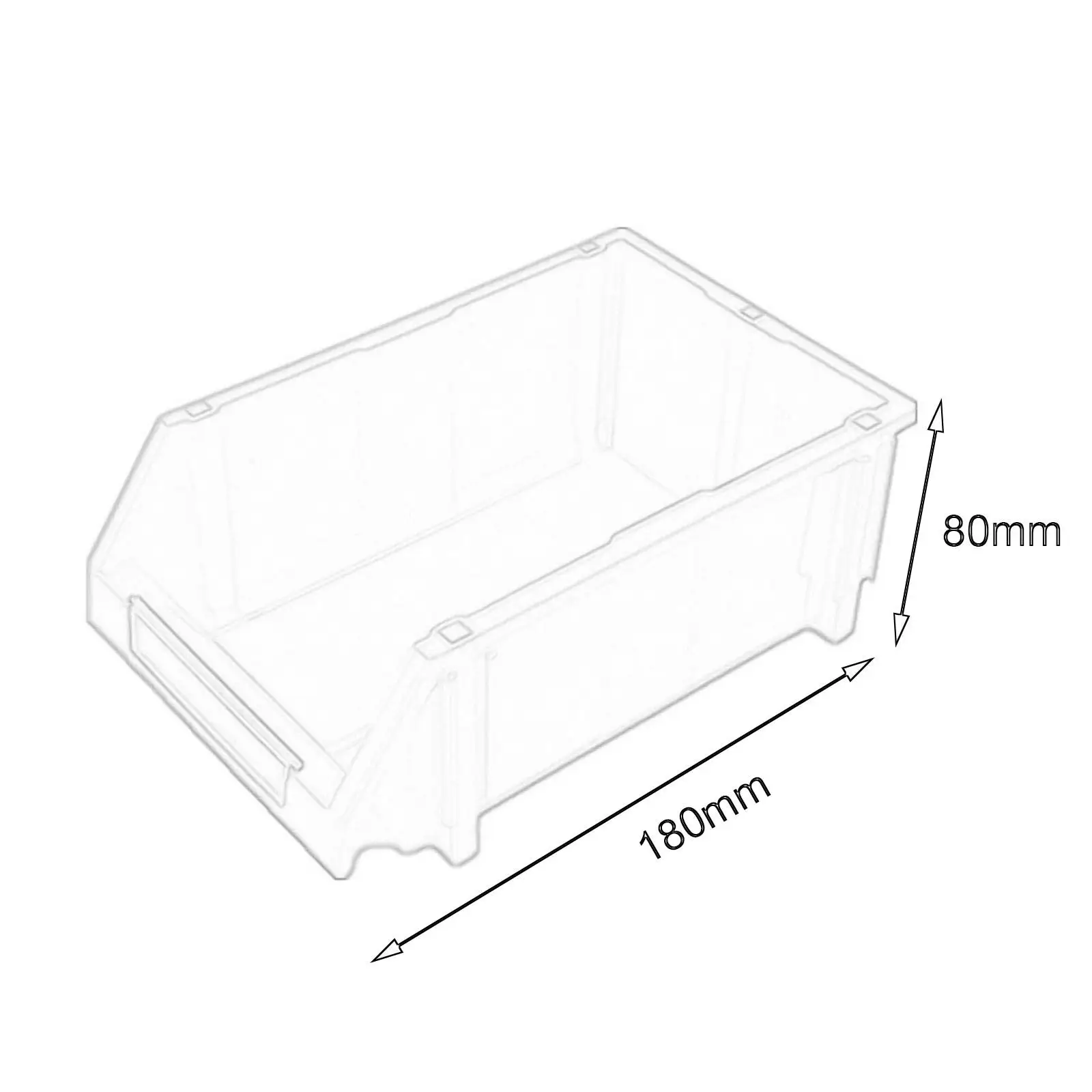 6x Hardware Tool Case Component Storage Bin Hardware Storage Organizer for Buttons