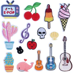 10pcs New 2025 Embroidered Patches Iron On Cartoon Patch DIY Clothes Logo Appliques Sewing Badge Decoraion