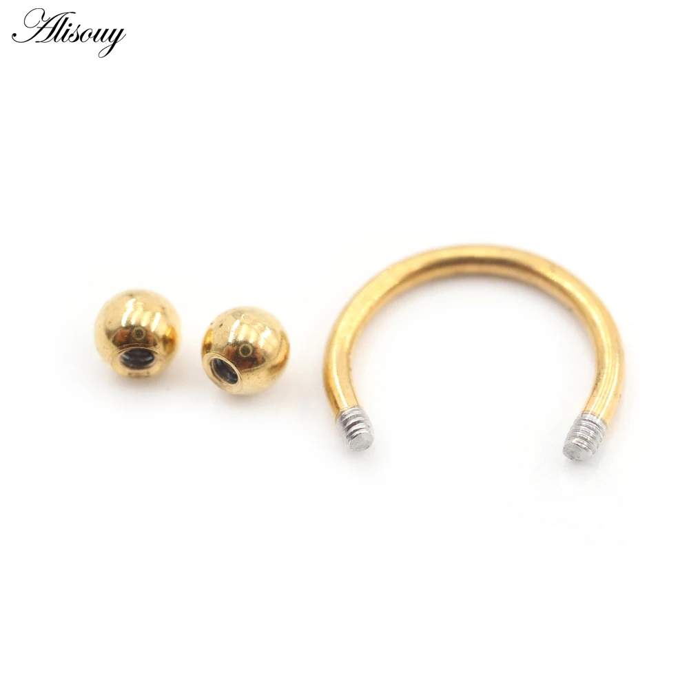 1PC Stainless Steel Captive Ball Septum Lip Labret Eyebrow Nose Ring Ear Guauge BCR Hoop Earrings Nipple Piercing Body Jewelry view 6