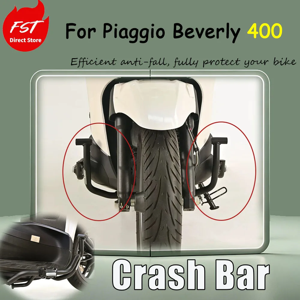 For Piaggio Beverly 400 The Accessory Guard Bar Bumper Bar and Anti-Drop Bar Are Available for Installation Without Any Damage
