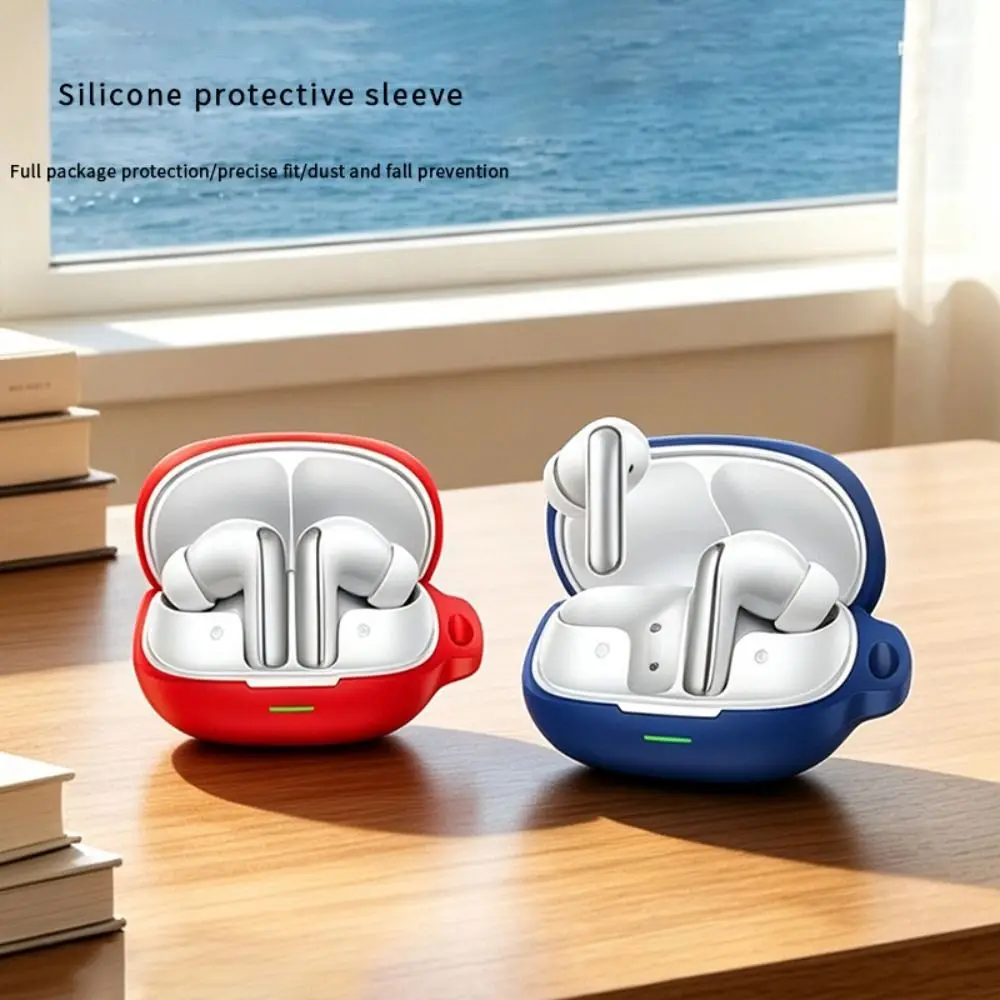 Premium Anti-fall Earphone Case Silicone Dustproof Earbuds Cover Anti Scratch Shockproof Charging Box Shell for QCY MeloBuds N65 view 3