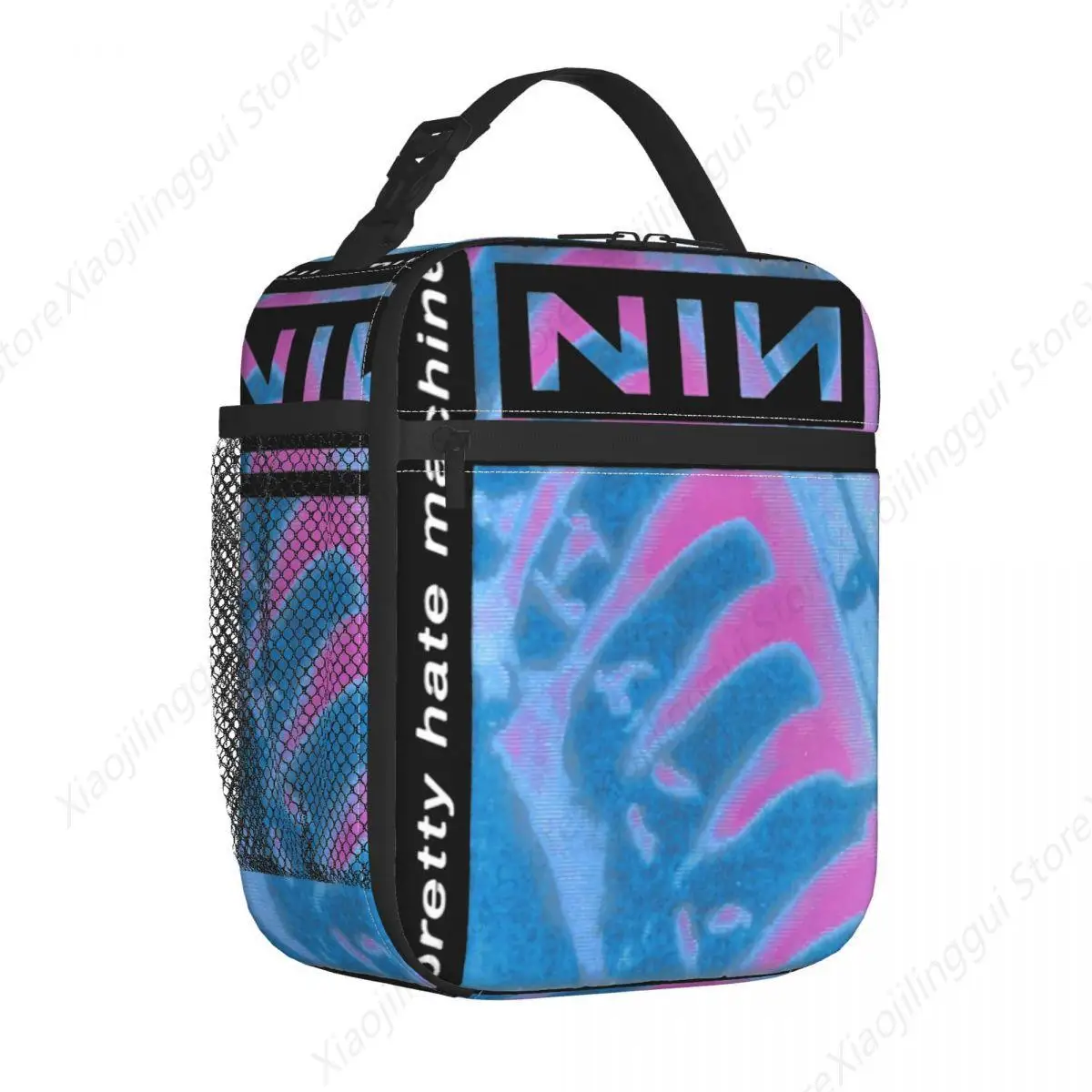 NIN Nine Inch Nails Thermal Insulated Lunch Bag School Pretty Hate Machine Portable Bag for Lunch Thermal Cooler Food Box