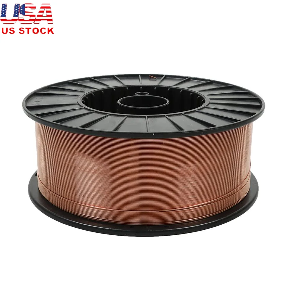 MIG Welding Wire ER70S-6 0.045 Inch Low Splatter 44 Pound Spool All Position Gas Welding Rusty Steel Suitable T-Joint Butt Weld