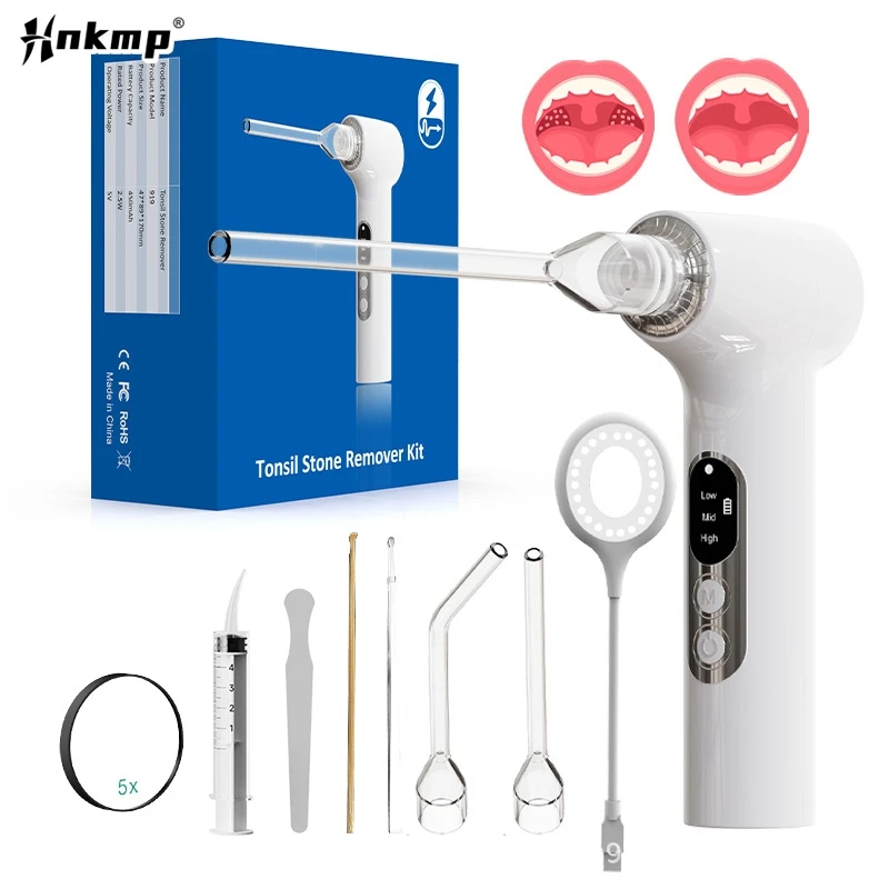 

Electric Tonsil Stone Remover Tonsil Stone Removal Kit Vacuum With Irrigation Syringe Instant Suction Tonsil Stone Removal