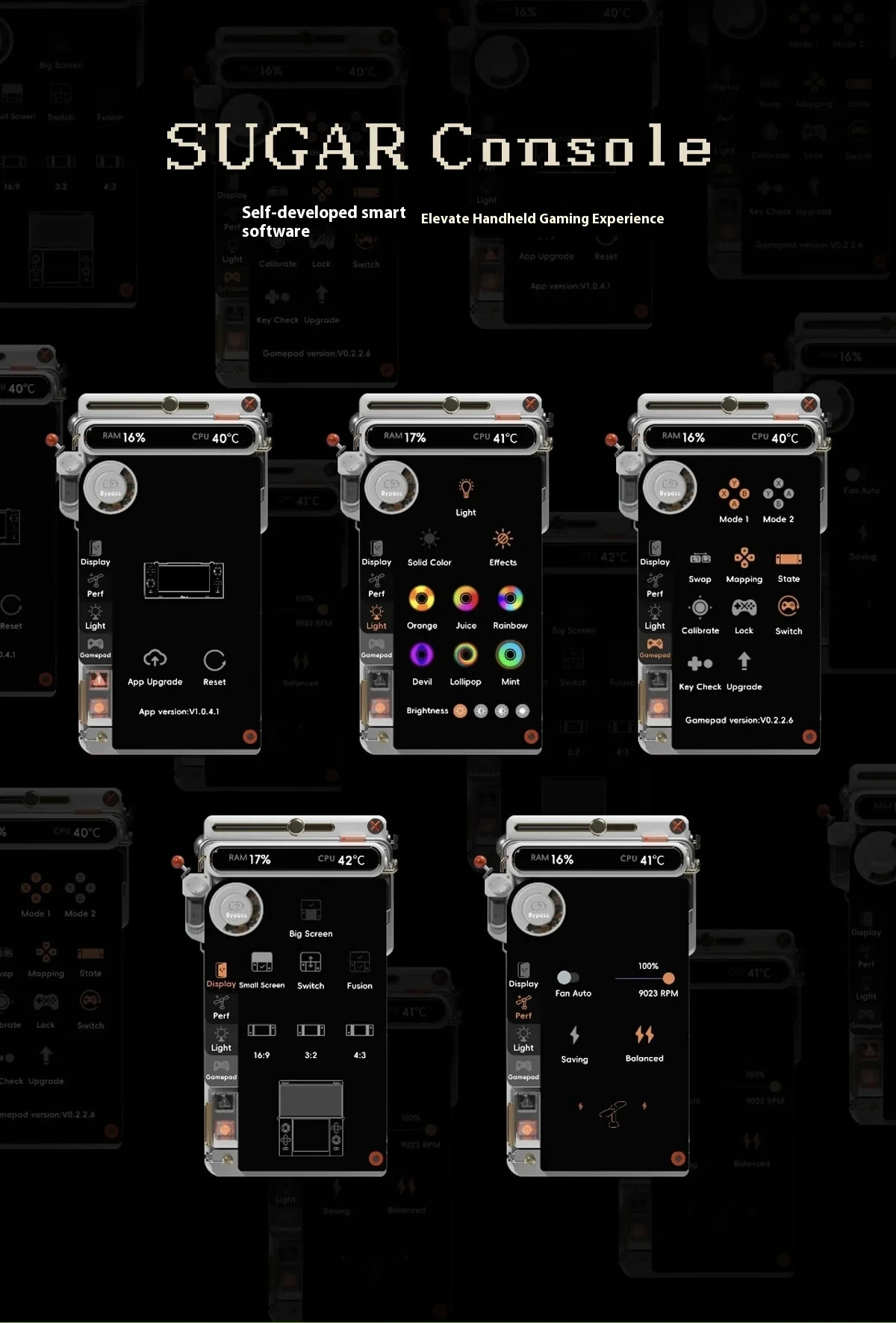 OneXPlayer OneXsugar Sugar 1 وحدة تحكم محمولة Snapdragon G3 شاشات OLED مزدوجة تشوه وحدات تحكم الألعاب عصا التحكم في القاعة #6