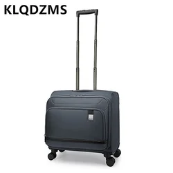 KLQDZMS-Valise Résistante à l'Usure avec Grille Oxford, Petite Boîte d'Embarquement, Sac Trolley Aviation, Bagages à Roulettes, 16 Pouces, 18 Pouces