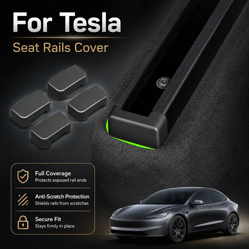 For Tesla Model Y YL Juniper Model 3 Highland Seat Rails Cover Seat Track End Plug Cap Dust‑Proof Modification Car Accessories