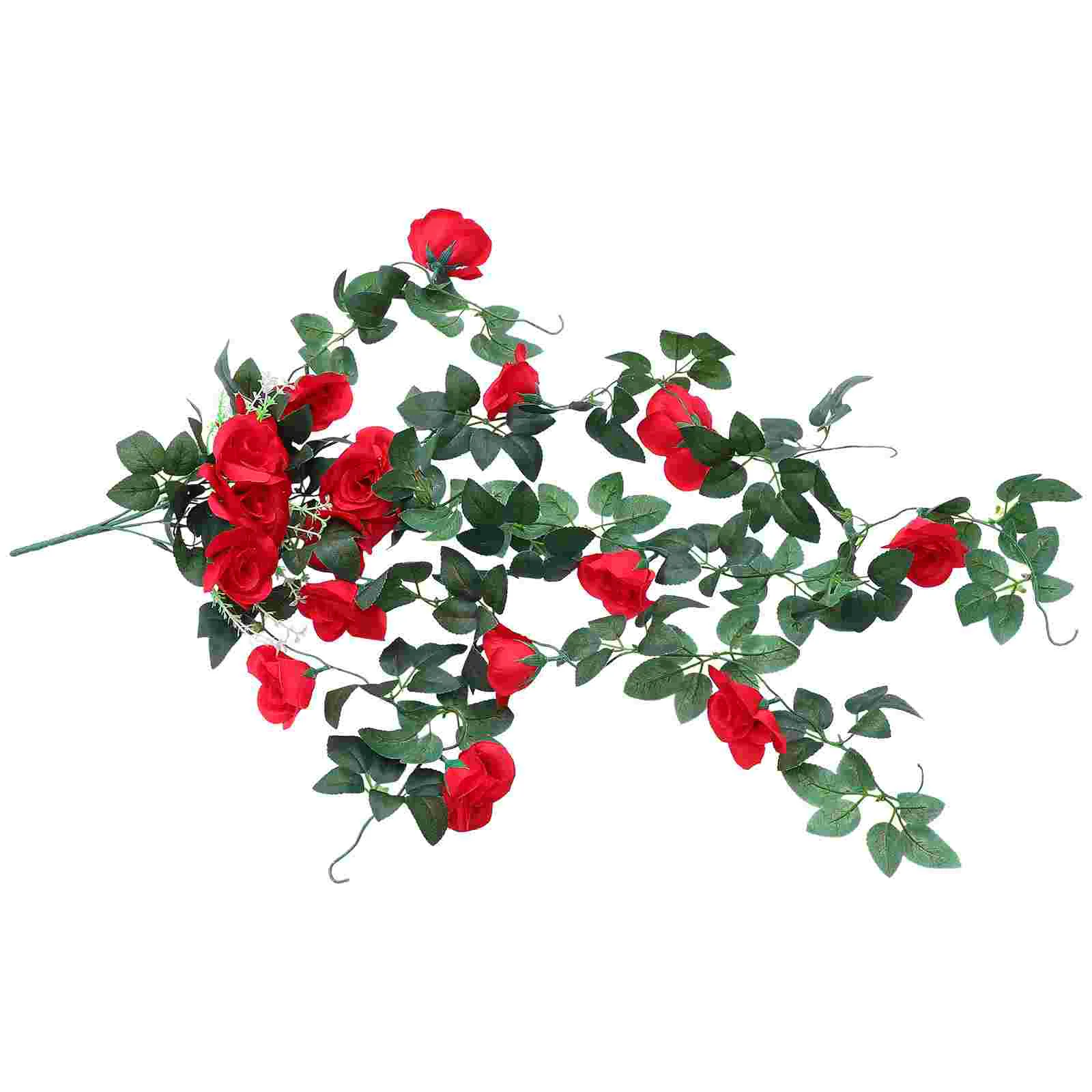 

Vine Rattan Rose Wall Hanging Bride Artificial Flowers Wedding Decorations Fake Plants Table Plastic Party