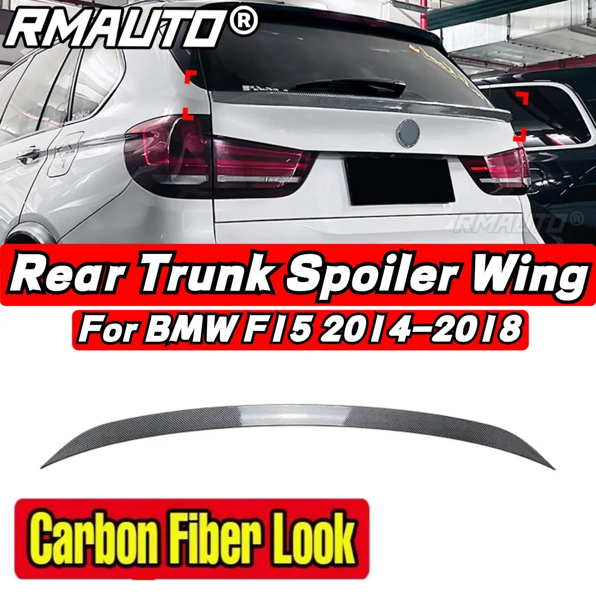 

BMW F15 Car Rear Mid Spoiler Body Kit Car Rear Spoiler Wing For BMW X5 F15 2014 2015 2016 2017 2018 Car Accessories Rear Spoiler