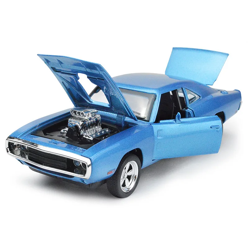 Fast & Furious 1/32 Scale Dodge Charger 1970 Diecast Alloy Pull Back Car Collectable Toy Gifts for Children