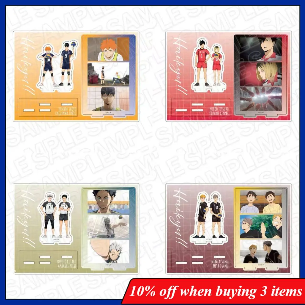 

Haikyu!! Anime Peripherals Hinata Shoyo Figure Acrylic Stand Kuroo Tetsurou Figurine Standing Plate Bokuto Koutarou Toys Gift