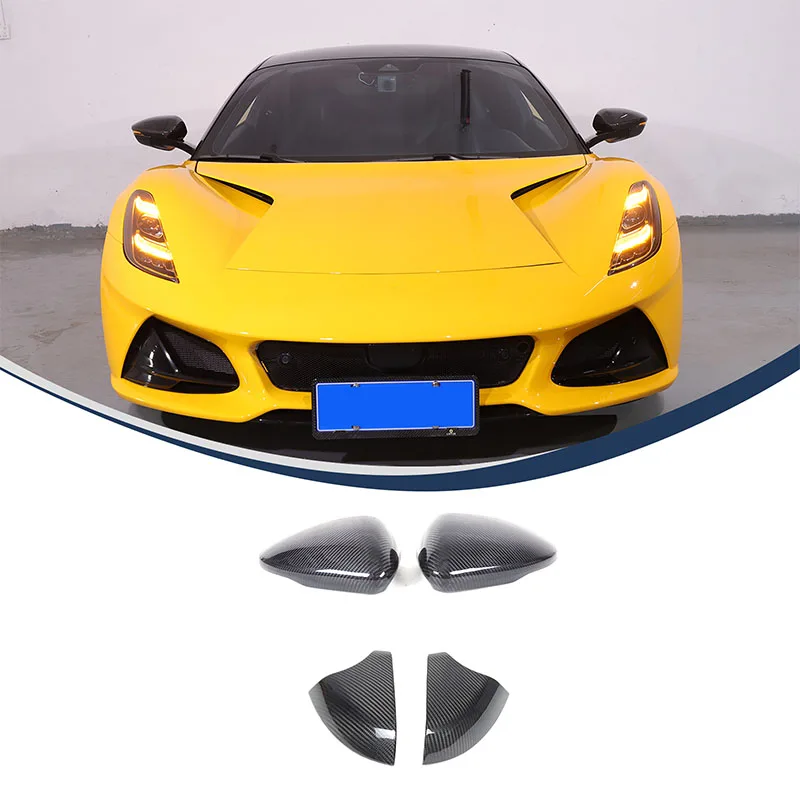 

cheya Real Carbon Fiber Car Exterior Rearview Mirror Base Decorative Cover for Lotus EMIRA 2021-2023 Exterior Accessories 2 PCs